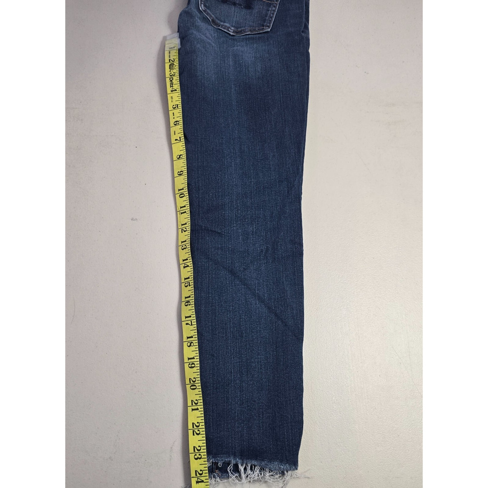 American Eagle Jegging Women's 4 Regular Blue Dark Wash Super Stretch X Distress - Picture 10 of 16